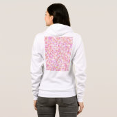 Moderne monogram naam Waterverf Roze gele vlekken Hoodie (Achterkant volledig)