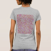 Moderne monogram naam Waterverf Roze gele vlekken T-shirt (Achterkant)