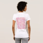 Moderne monogram naam Waterverf Roze gele vlekken T-shirt (Achterkant volledig)