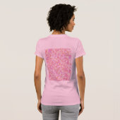 Moderne monogram naam Waterverf Roze gele vlekken T-shirt (Achterkant volledig)