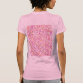 Moderne monogram naam Waterverf Roze gele vlekken T-shirt (Achterkant)