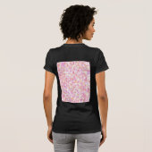 Moderne monogram naam Waterverf Roze gele vlekken T-shirt (Achterkant volledig)