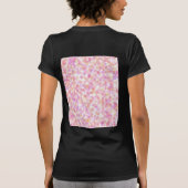 Moderne monogram naam Waterverf Roze gele vlekken T-shirt (Achterkant)
