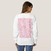 Moderne monogram naam Waterverf Roze gele vlekken Trui (Achterkant volledig)