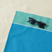 Moderne monogram naam zwarte roze flamingo Bath To Strandlaken (In situ)