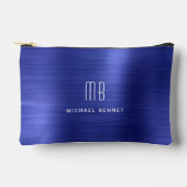 Moderne Monogram Navy Blauwe Etui (Voorkant)