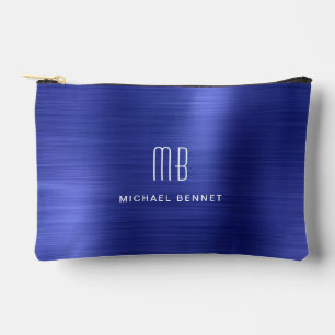 Moderne Monogram Navy Blauwe Etui