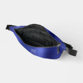 Moderne Monogram Navy Blauwe Heuptasje (Open)