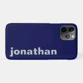 Moderne Monogram Navyblauw Case-Mate iPhone Case (Achterkant (horizontaal))