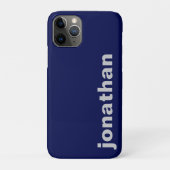 Moderne Monogram Navyblauw Case-Mate iPhone Case (Achterkant)