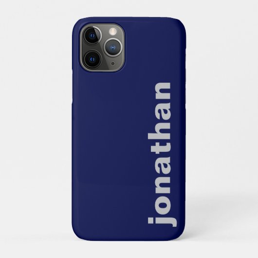 Moderne Monogram Navyblauw Case-Mate iPhone Case (Achterkant)