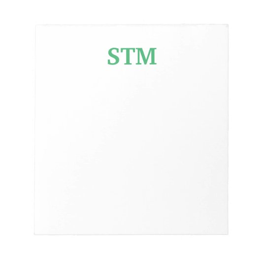 Moderne monogram noteblok notitieblok (Voorkant)