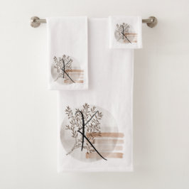 Moderne monogram olie bad handdoek