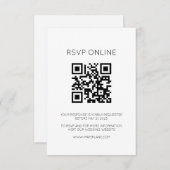 Moderne Monogram Online RSVP-kaart Informatiekaartje (Voorkant / Achterkant)