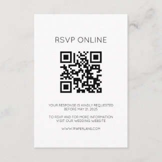 Moderne Monogram Online RSVP-kaart Informatiekaartje
