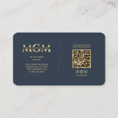 Moderne Monogram opname artiest muzikant blauw Visitekaartje (Achterkant)