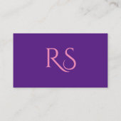 Moderne Monogram Oproepkaart Contactkaartje (Achterkant)