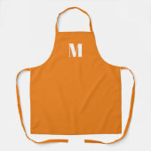 Moderne monogram oranje, witte initiaal letter schort (Voorkant)