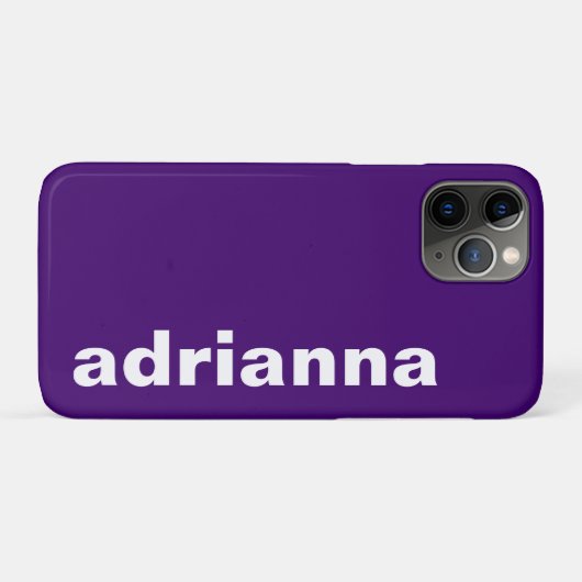 Moderne Monogram Paars Case-Mate iPhone Case (Achterkant (horizontaal))
