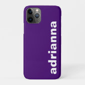 Moderne Monogram Paars Case-Mate iPhone Case (Achterkant)