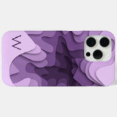 Moderne Monogram Paars Violette Elegante Abstracte Case-Mate iPhone Case (Achterkant (horizontaal))