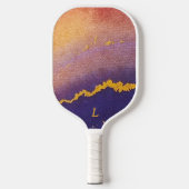 Moderne monogram Paarse inkt Pickleball Paddle (Voorkant)
