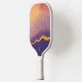 Moderne monogram Paarse inkt Pickleball Paddle (Links)