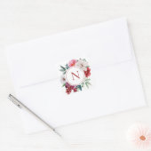 Moderne Monogram Personalized Vierkante Sticker (Envelop)