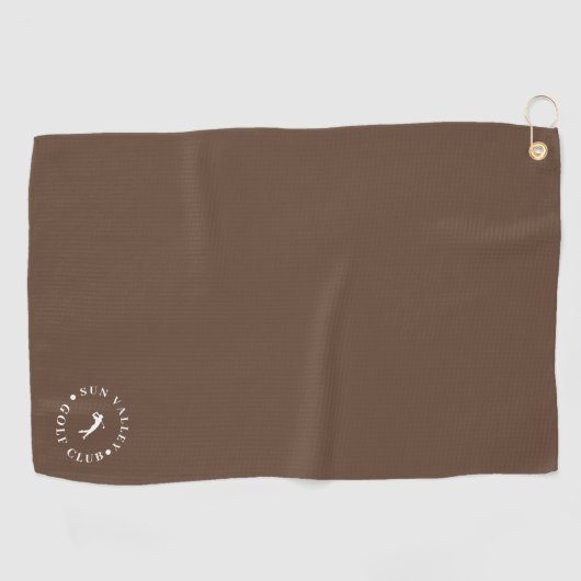 Moderne Monogram Pinecone Golf Handdoek (Horizontaal)
