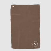 Moderne Monogram Pinecone Golf Handdoek (Voorkant)