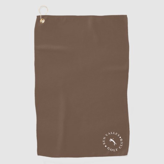 Moderne Monogram Pinecone Golf Handdoek (Voorkant)