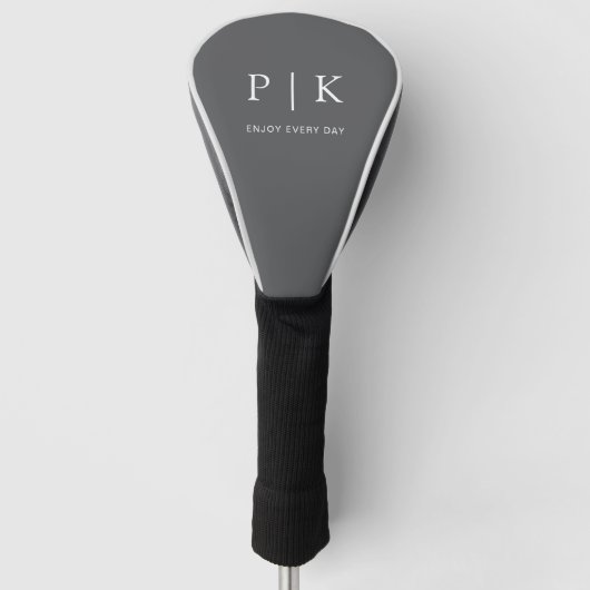 Moderne Monogram Premium Golf Golfheadcover (Voorkant)