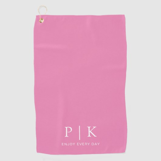 Moderne Monogram Premium Golfhanddoek (Voorkant)