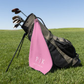 Moderne Monogram Premium Golfhanddoek (Groen)