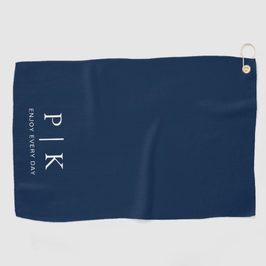 Moderne Monogram Premium Golfhanddoek (Horizontaal)