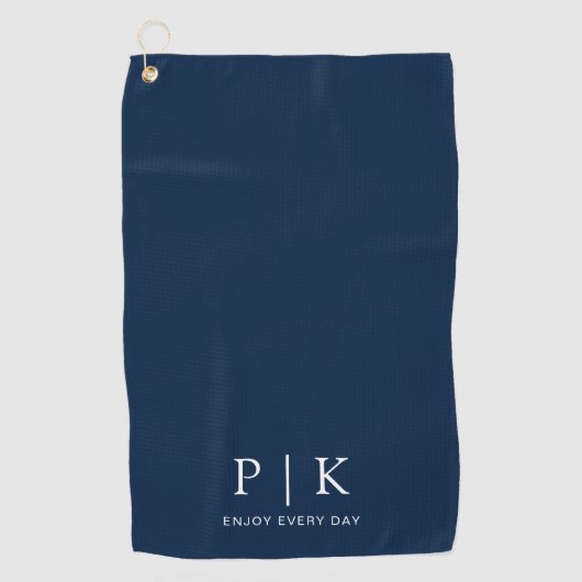 Moderne Monogram Premium Golfhanddoek (Voorkant)