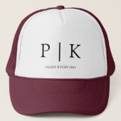 Moderne Monogram Premium Golfhoed Trucker Pet (Voorkant)
