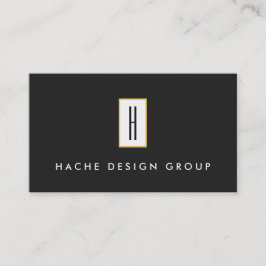 Moderne monogram, Professional Black Visitekaartje