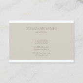 Moderne Monogram Professional Eenvoudige Sjabloon  Visitekaartje (Achterkant)