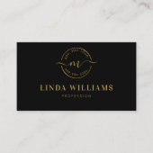 Moderne Monogram Professional Luxe Logo Visitekaartje (Voorkant)
