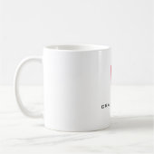 Moderne monogram Professional Plain Minimalist Koffiemok (Links)