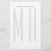 Moderne Monogram Professioneel Eenvoudig Minimalis Briefpapier (Voorkant)