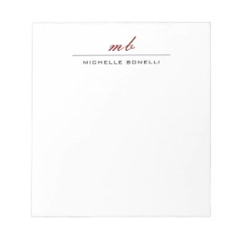 Moderne Monogram Professioneel Eenvoudig Minimalis Notitieblok