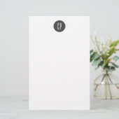 Moderne Monogram Professioneel Eenvoudige Initiale Briefpapier (Staand voorkant)