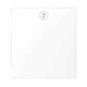 Moderne Monogram Professioneel Eenvoudige Initiale Notitieblok (Voorkant)