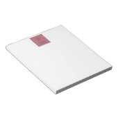Moderne Monogram Professioneel Effen Roze Goud Wit Notitieblok (Schuin)