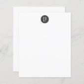 Moderne Monogram Professionele Eenvoudige Initiale (Voorkant / Achterkant)