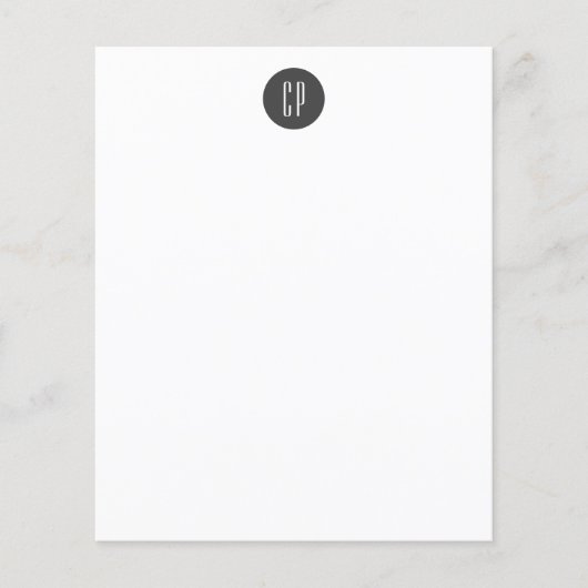 Moderne Monogram Professionele Eenvoudige Initiale (Voorkant)