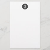 Moderne Monogram Professionele Eenvoudige Initiale Briefpapier (Voorkant)