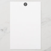 Moderne Monogram Professionele Eenvoudige Initiale Briefpapier (Voorkant)